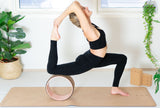 yoga wheel, cork yoga wheel, cork yoga mat, cork mat