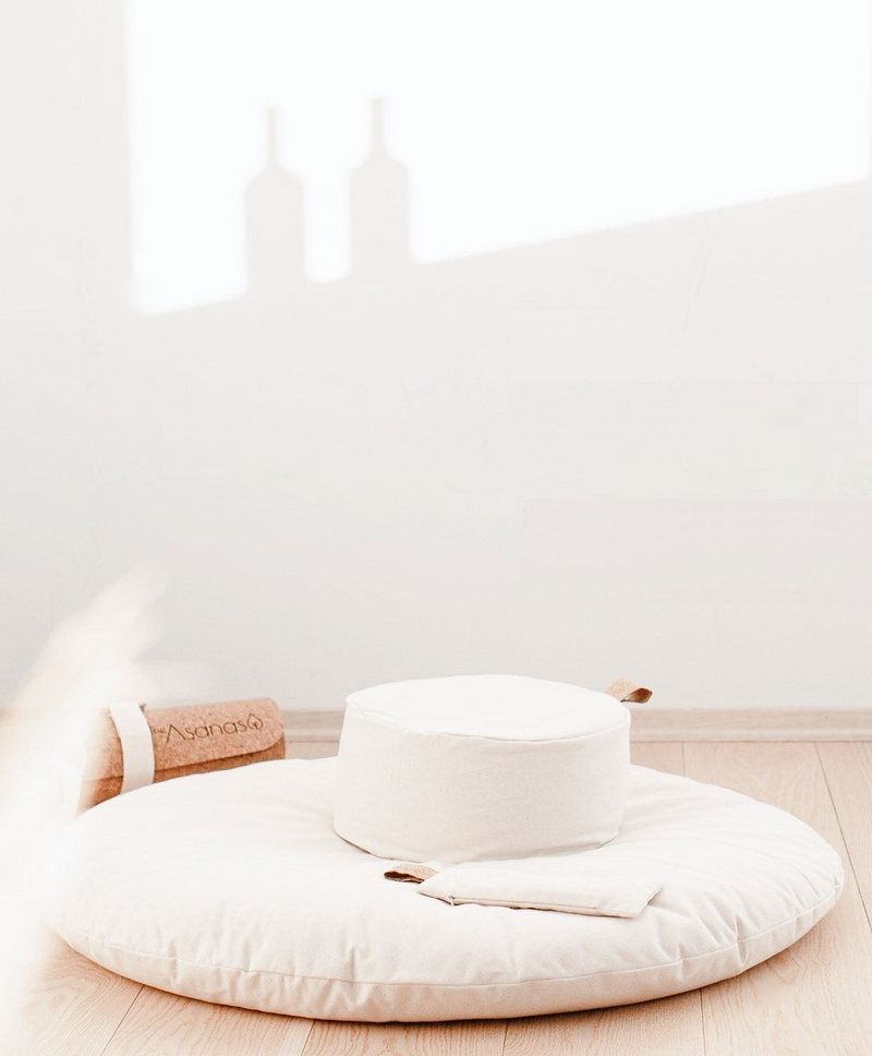 Meditation Cushion Set - White Naturelle